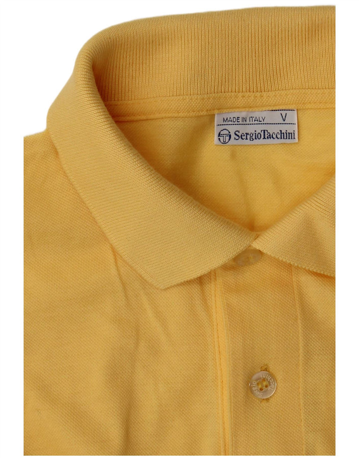 Sergio Tacchini Ανδρικό μακρυμάνικο μπλουζάκι πόλο σε μεγάλο κίτρινο χρώμα