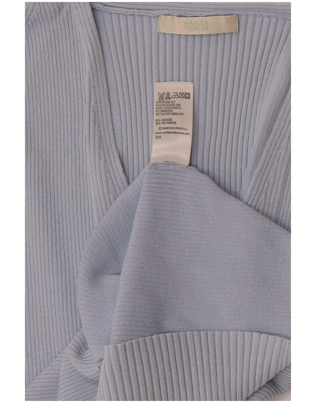 Marks & Spencer Γυναικείο T-Shirt τοπ 14 μεσαίου μπλε βισκόζη