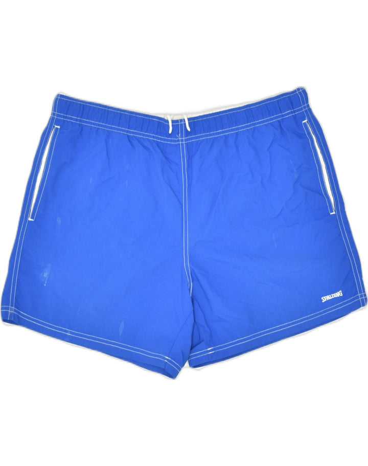 VINTAGE Mens Swimming Shorts 2XL Blue Polyester | Vintage Vintage | Thrift | Second-Hand Vintage | Used Clothing | Messina Hembry 
