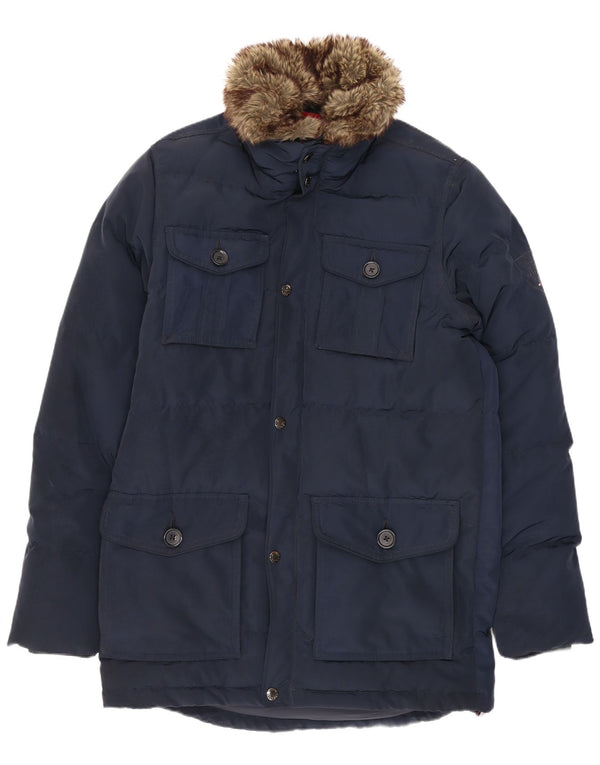 Tommy Hilfiger Ανδρικό παλτό UK 36 Small Navy Blue Polyester