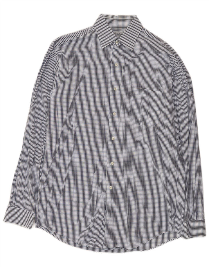 BROOKS BROTHERS Ανδρικό πουκάμισο νούμερο 15 1/2 Medium Blue Check Cotton