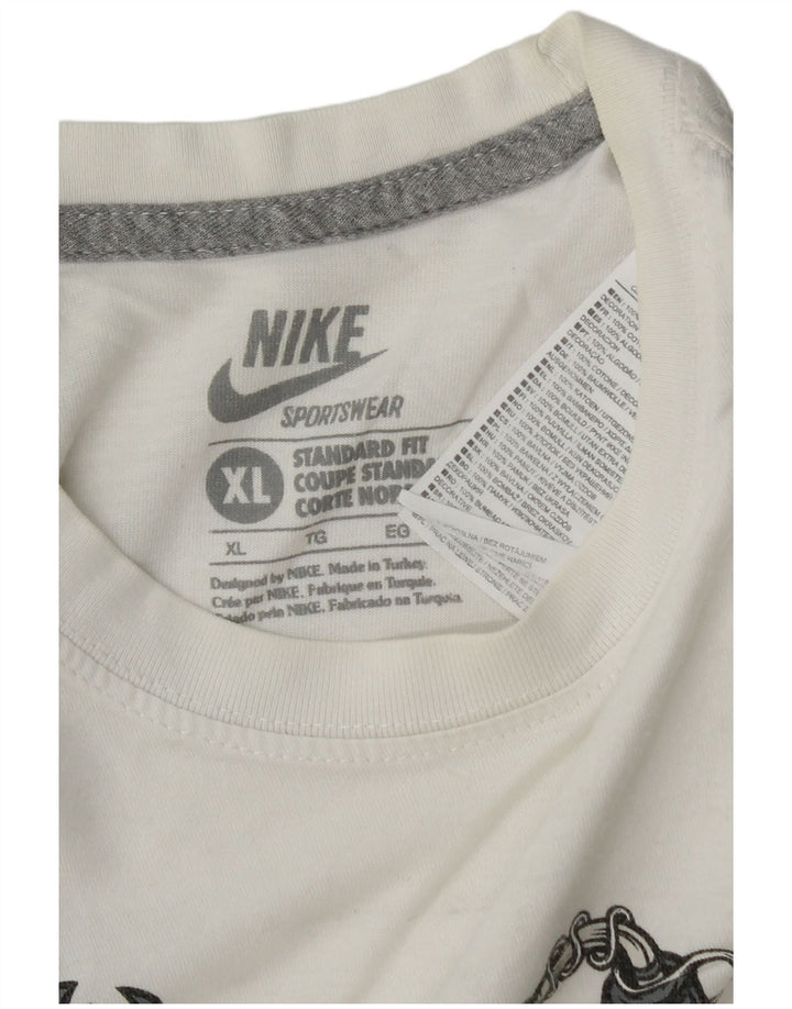 Ανδρικό T-Shirt Nike Standard Fit με γραφικό τοπ XL λευκό βαμβακερό