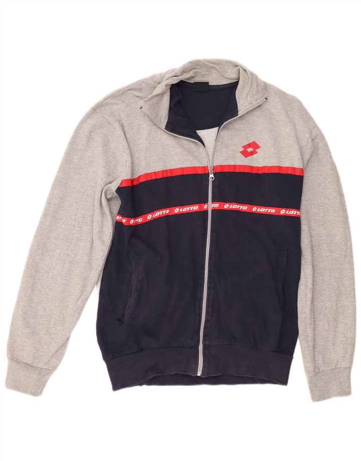 Ανδρική φόρμα Lotto Graphic Top Jacket IT 50 Large Grey Colourblock Cotton