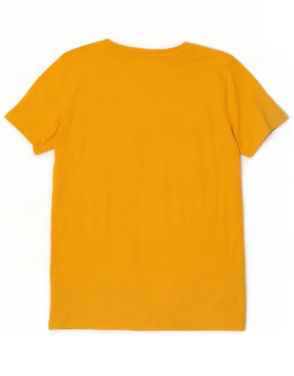Γυναικείο γραφικό μπλουζάκι Tommy Hilfiger Top UK 6 XS κίτρινο βαμβακερό
