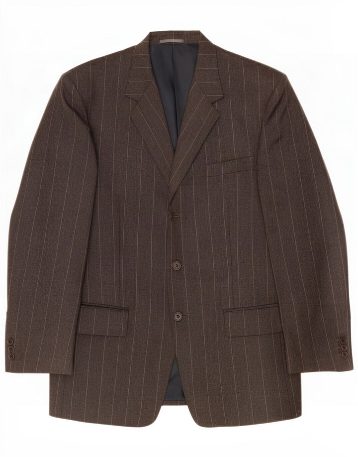 Paul Smith Ανδρικό σακάκι με 3 κουμπιά UK 40 Large Grey Pinstripe Wool