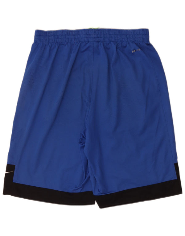 Ανδρικό αθλητικό σορτς Nike Dri Fit με μεγάλο μπλε χρώμα, πολυεστερικό αθλητικό