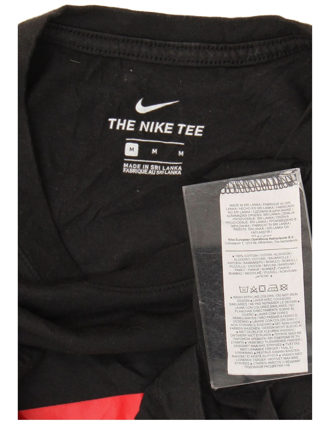 Ανδρικό γραφικό μπλουζάκι Nike, μεσαίο μαύρο βαμβακερό