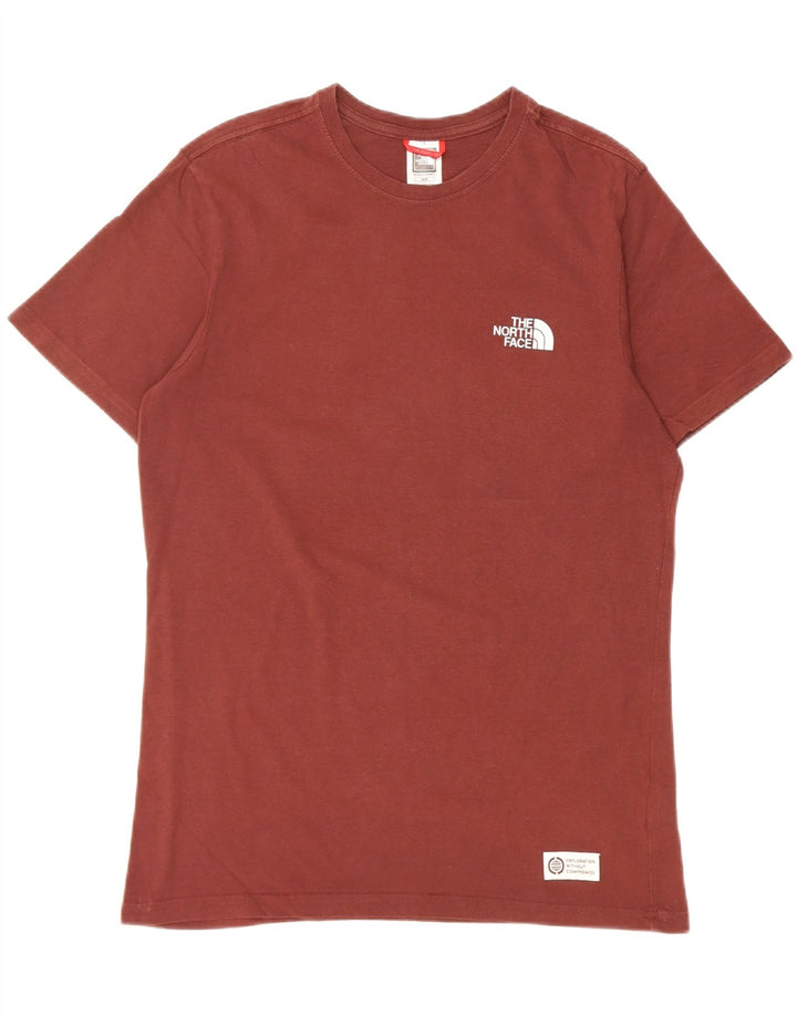 Ανδρικό γραφικό T-Shirt North Face Top από μεσαίο καφέ βαμβακερό