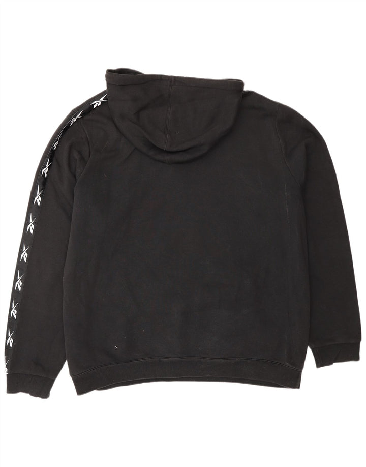 Ανδρικό γραφικό κουκούλα REEBOK XL Μαύρο βαμβακερό