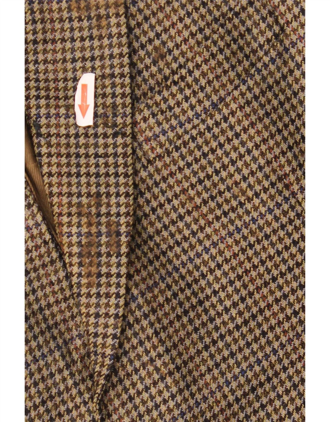 MARKS & SPENCER Ανδρικό σακάκι 2 κουμπιών UK 42 Large Khaki Houndstooth