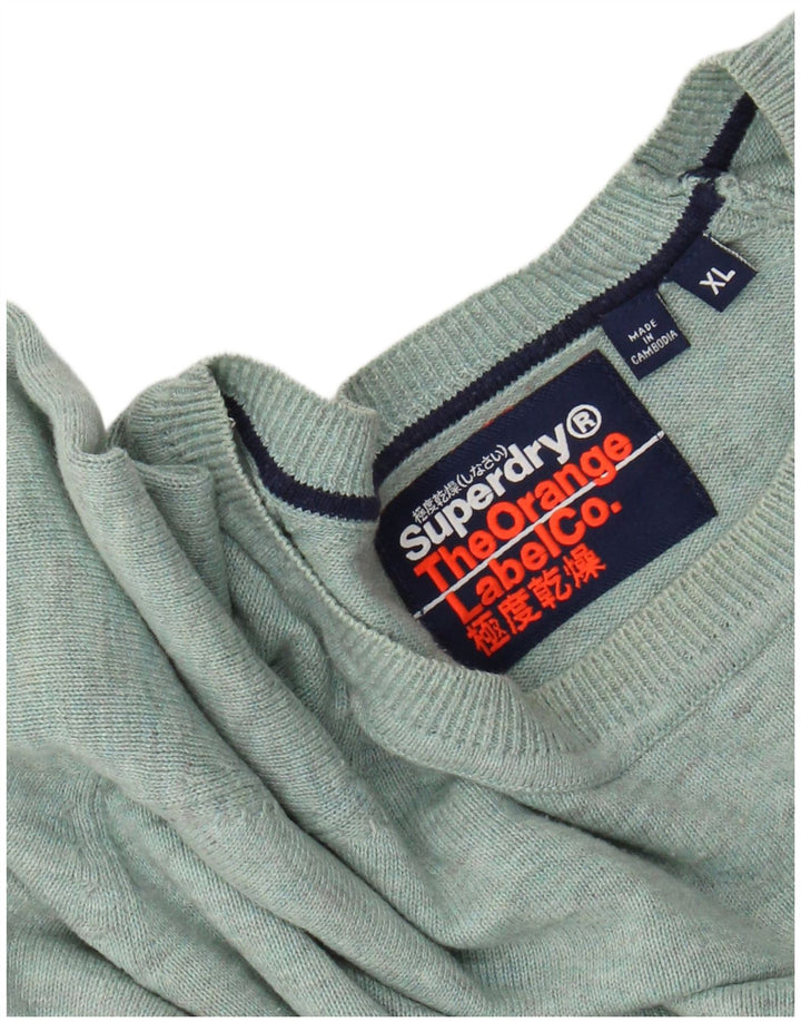 Ανδρικό πουλόβερ SUPERDRY Crew Neck Jumper XL Green Flecked