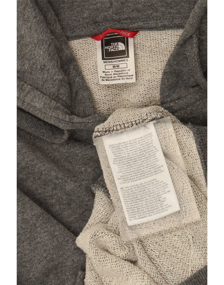 Ανδρικό πουλόβερ με κουκούλα με φερμουάρ North Face, μεσαίο γκρι βαμβακερό