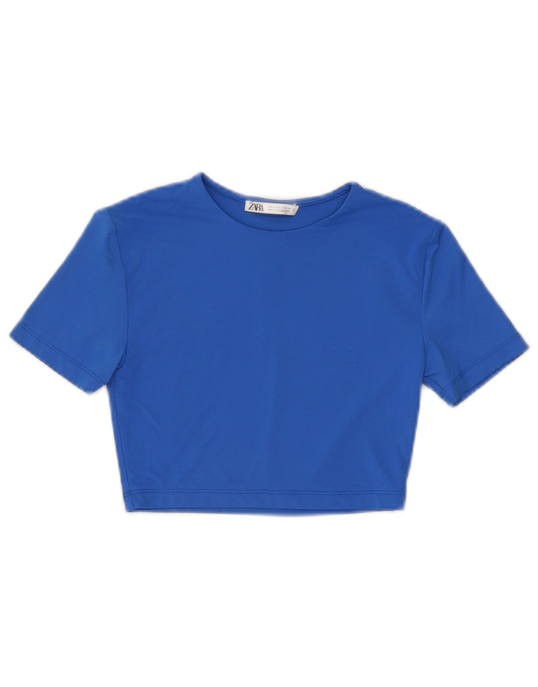 Zara Γυναικείο T-Shirt T-Shirt Top UK 8 Small Blue