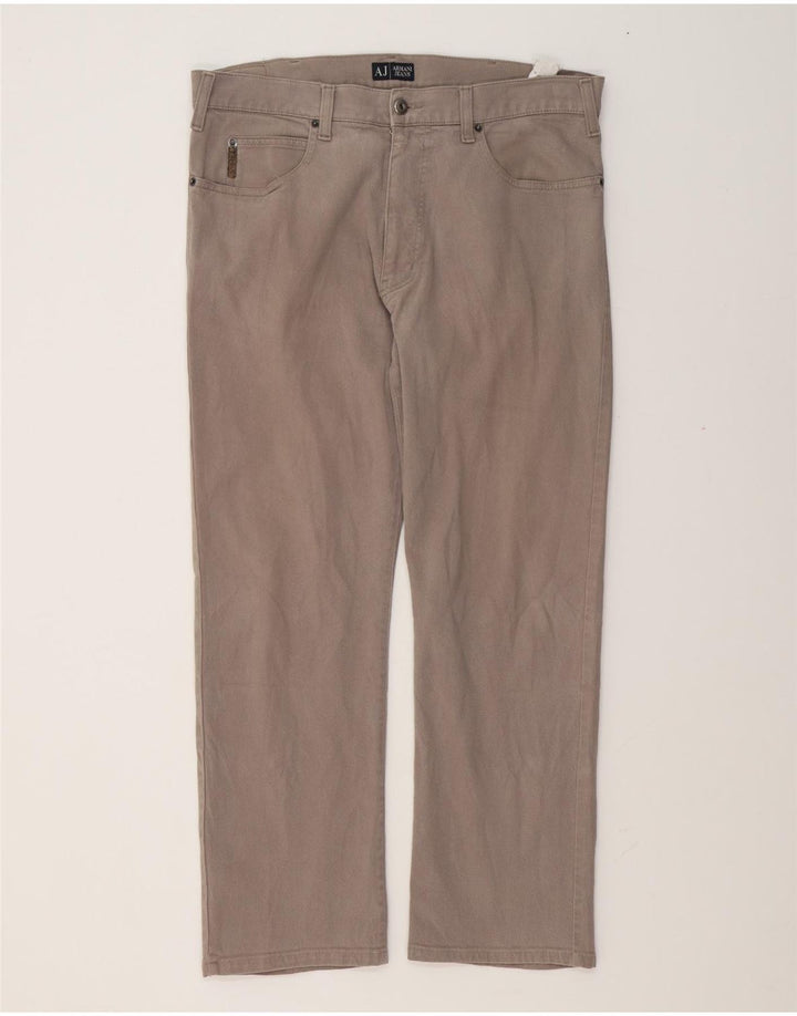 Armani Ανδρικό ίσιο casual παντελόνι W36 L28 Γκρι βαμβακερό