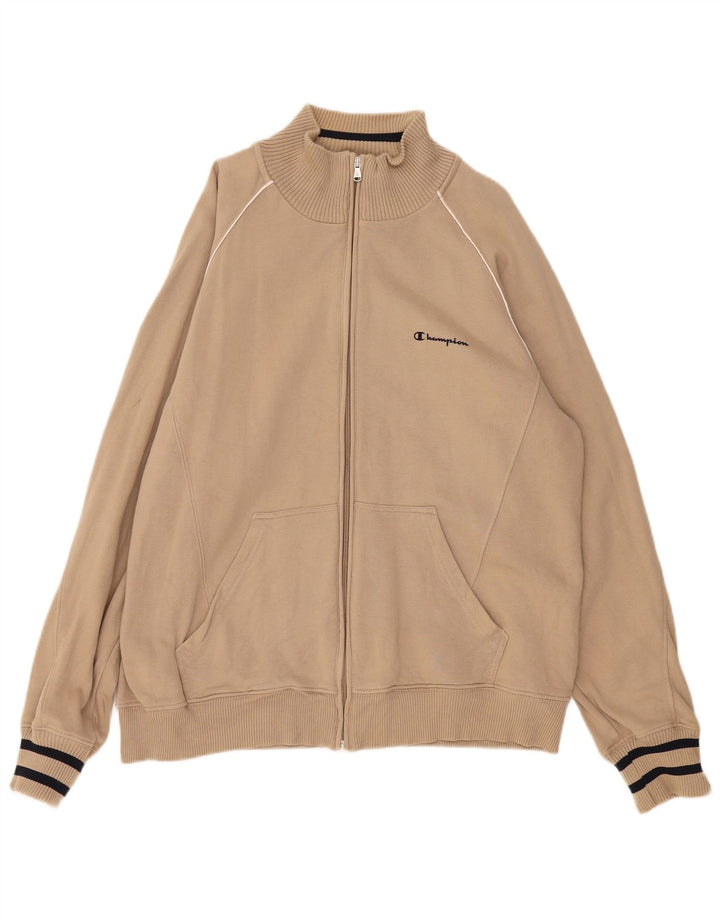Ανδρική φόρμα Champion Top Jacket XL Μπεζ ριγέ βαμβακερό