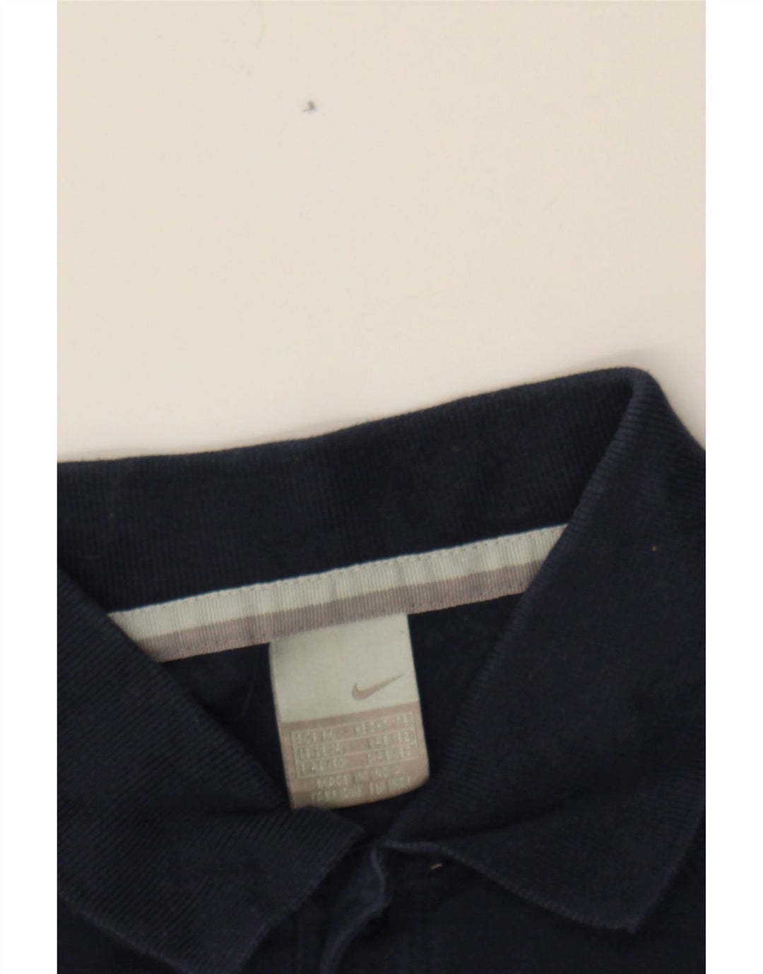 NIKE Mens Polo Shirt UK 39/41 Medium Navy Blue Vintage Nike and Second-Hand Nike from Messina Hembry 