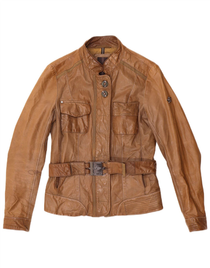 Dekker Γυναικείο Δερμάτινο Μπουφάν Racer UK 10 Small Brown Δερμάτινο