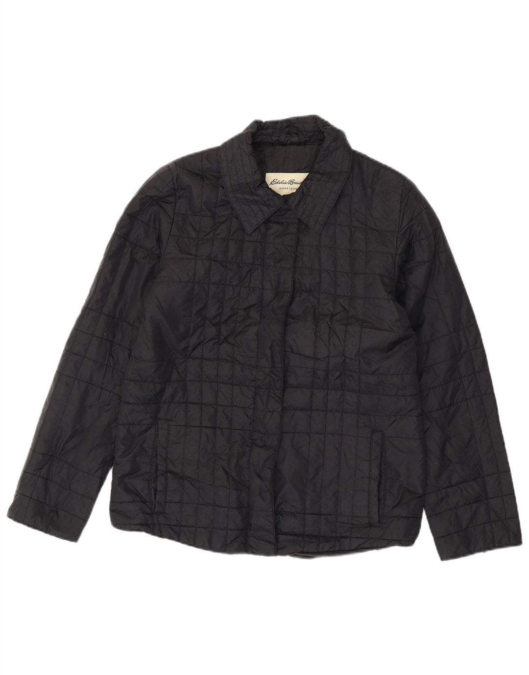 EDDIE BAUER Γυναικείο μπουφάν με επένδυση UK 10 Small Black Nylon