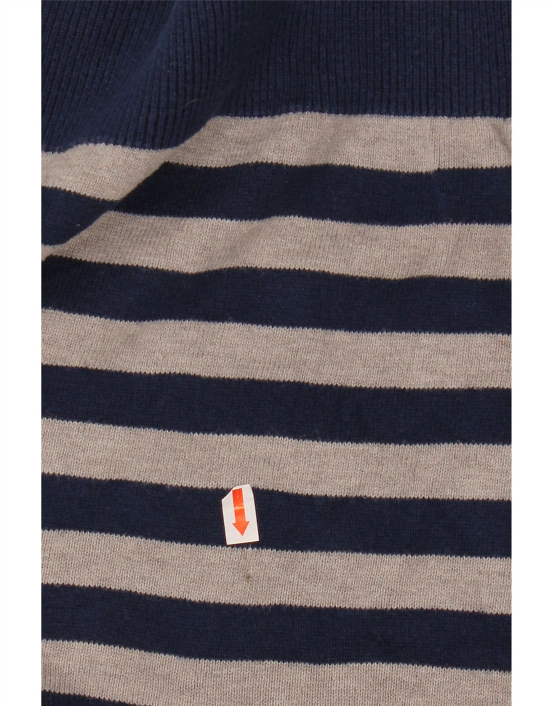 Ανδρικό πουλόβερ ADIDAS με λαιμόκοψη με λαιμόκοψη μικρό, μπλε ναυτικό, βαμβακερό ριγέ