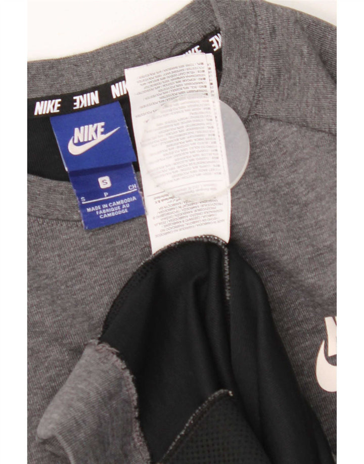 Ανδρικό γραφικό φούτερ Nike Jumper Μικρό γκρι βαμβακερό χρώμα