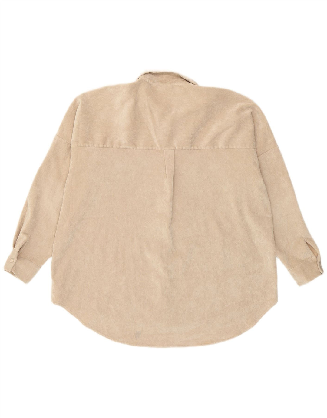 Zara Γυναικείο υπερμεγέθη κοτλέ πουκάμισο UK 16 Large Beige