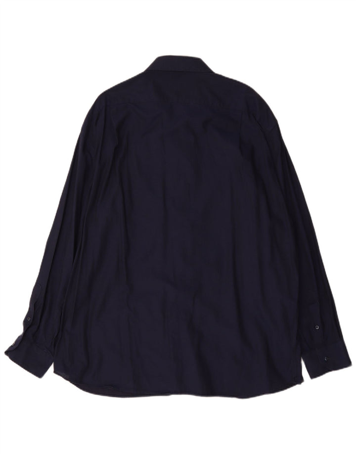 Ανδρικό πουκάμισο Roccobarocco 48 2XL Βαμβακερό Navy Blue