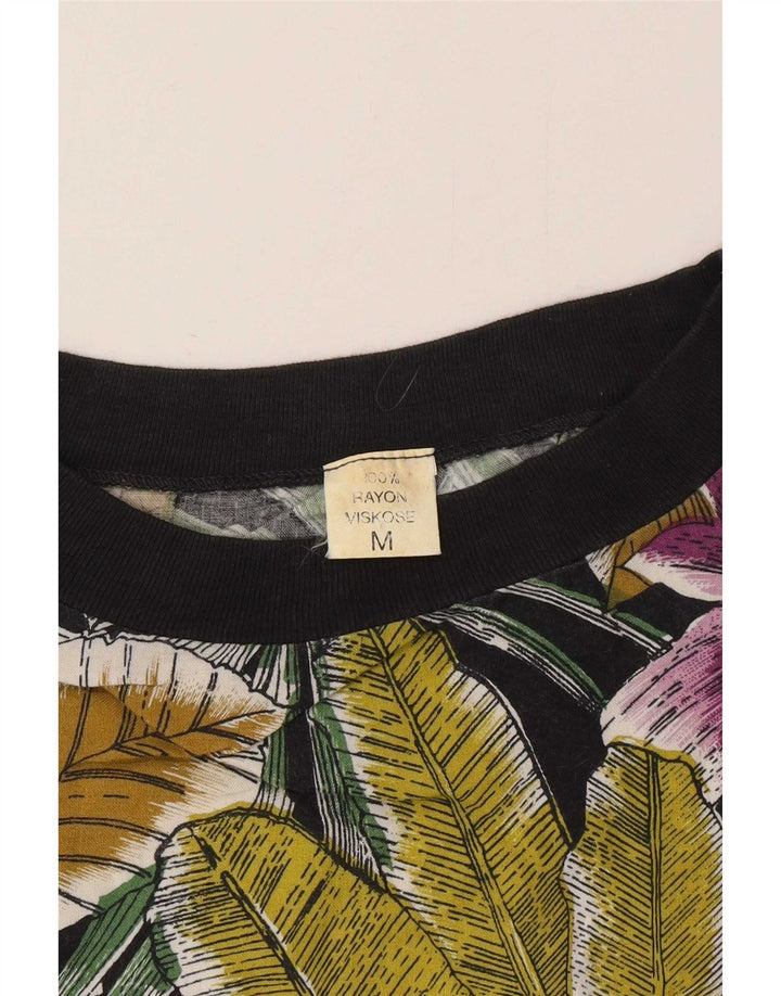 Vintage Ανδρικό T-Shirt Top Medium Πολύχρωμο Floral Rayon