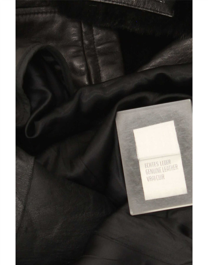Zaffers Γυναικείο Δερμάτινο Παλτό IT 42 Medium Black Leather