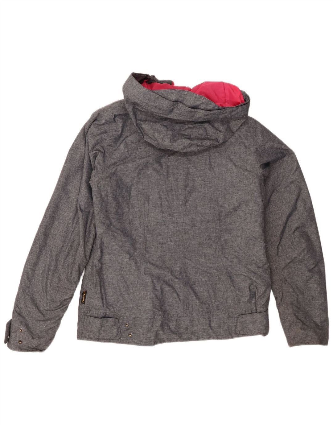 Jack Wolfskin γυναικείο μπουφάν με κουκούλα αντιανεμικό UK 10 Small Grey Polyester