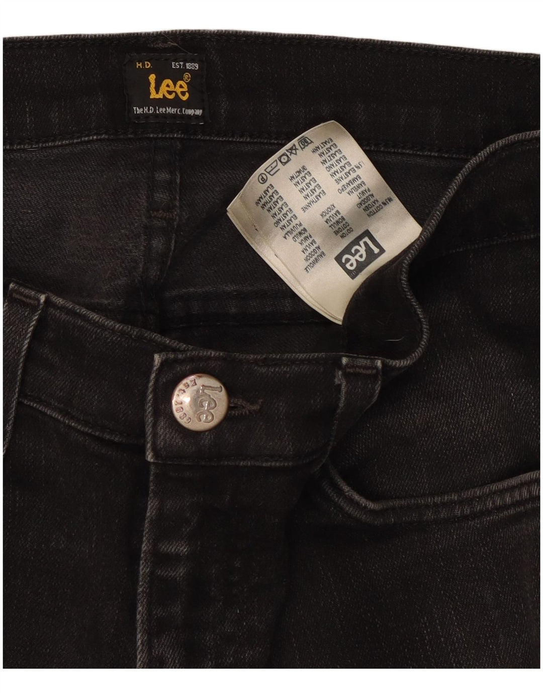Lee Mens Luke Slim Jeans W31 L28 Μαύρο βαμβακερό