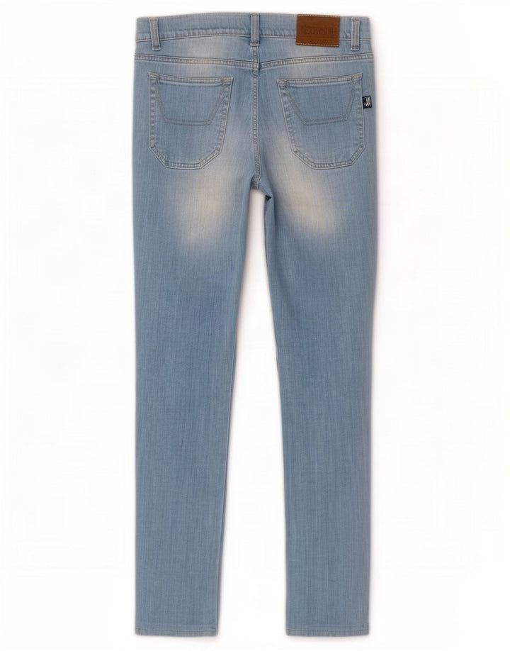 Jeckerson Mens Slim Jeans W36 L30 Blue Cotton