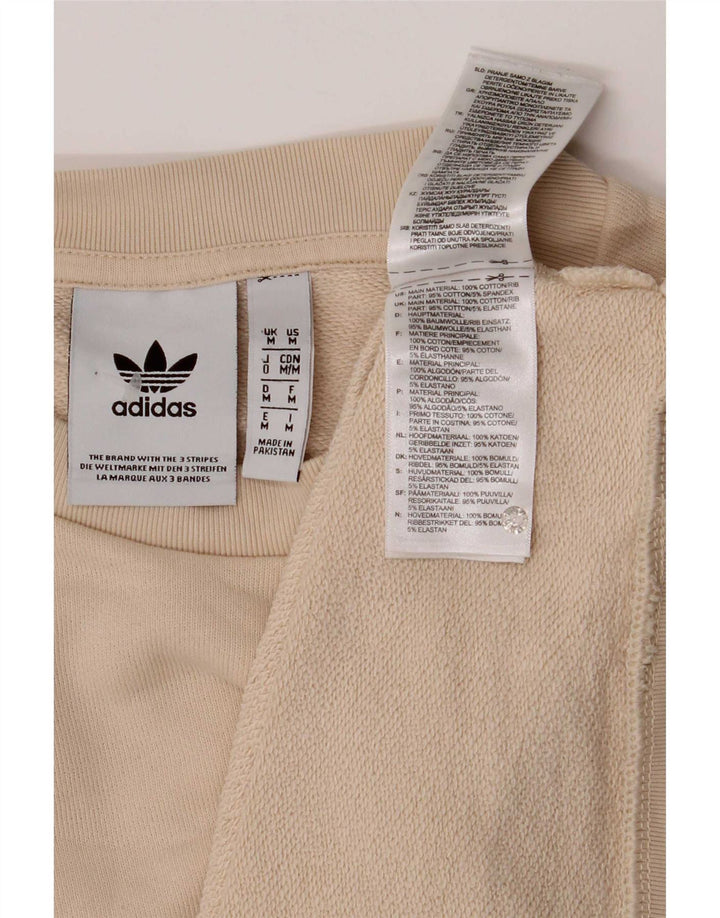 Ανδρικό γραφικό φούτερ Adidas, μεσαίο μπεζ βαμβακερό