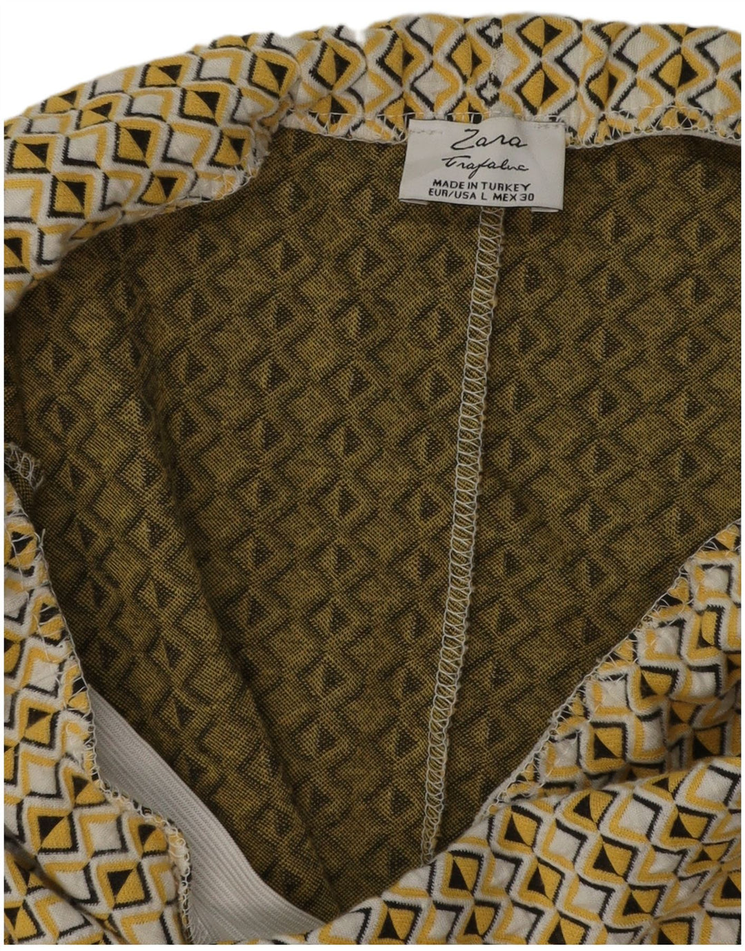 Zara Γυναικεία Pencil Φούστα Μεγάλη W30 Κίτρινη Γεωμετρική