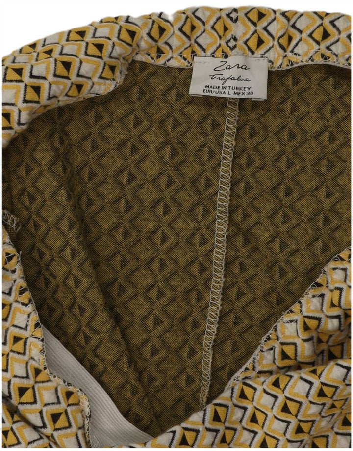 Zara Γυναικεία Pencil Φούστα Μεγάλη W30 Κίτρινη Γεωμετρική