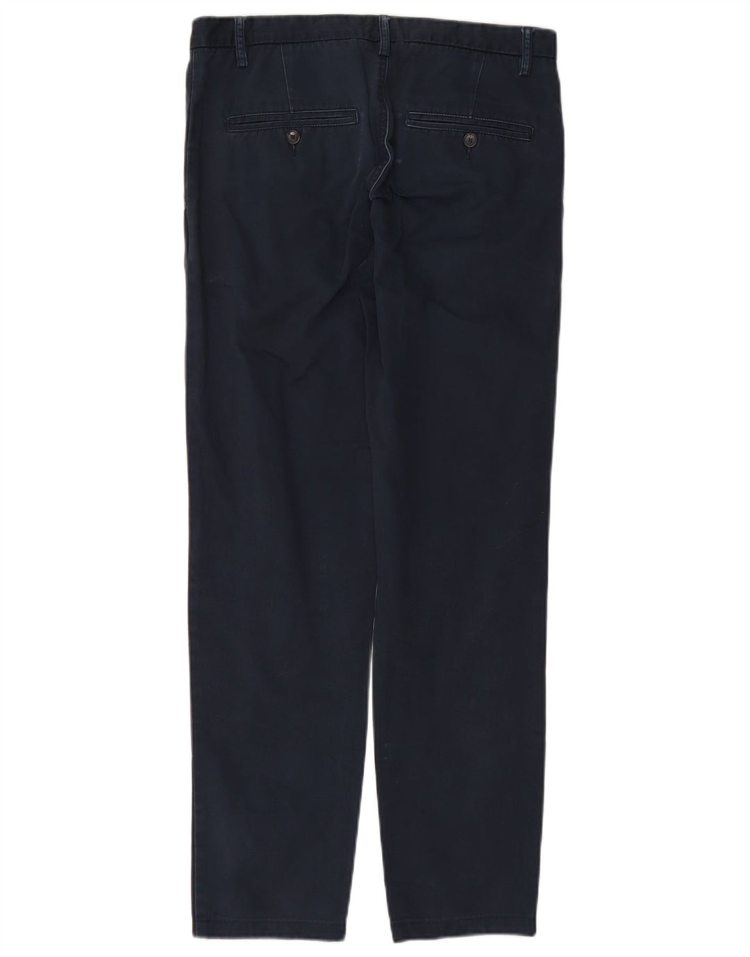 BENETTON Ανδρικό ίσιο παντελόνι Chino IT 46 Small W29 L30 Navy Blue Cotton