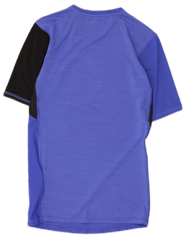 Reebok Γυναικείο T-Shirt Top UK 12 Medium Blue Colorblock Πολυεστέρας