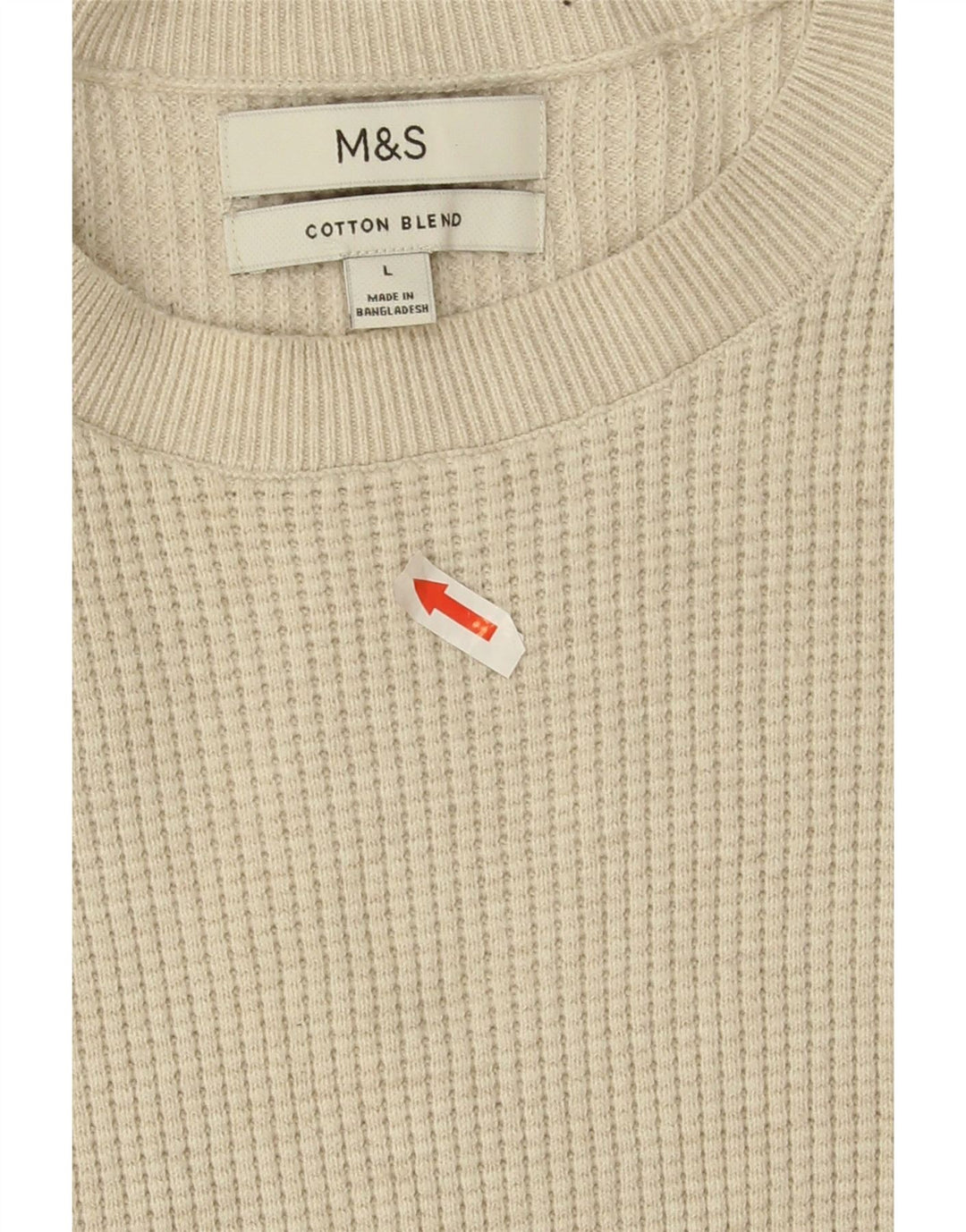 Marks & Spencer Ανδρικό πουλόβερ με λαιμόκοψη μεγάλου πολυεστέρα