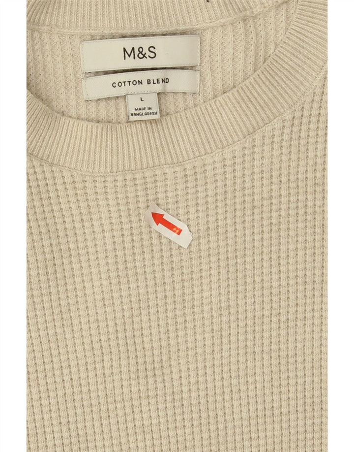 Marks & Spencer Ανδρικό πουλόβερ με λαιμόκοψη μεγάλου πολυεστέρα