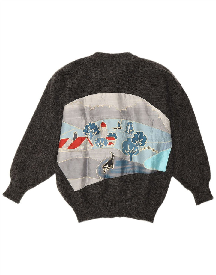 SIGI SCHEIBERG Γυναικείο πουλόβερ γραφικών ζακέτα EU 40 Μεσαίο γκρι μοχέρ