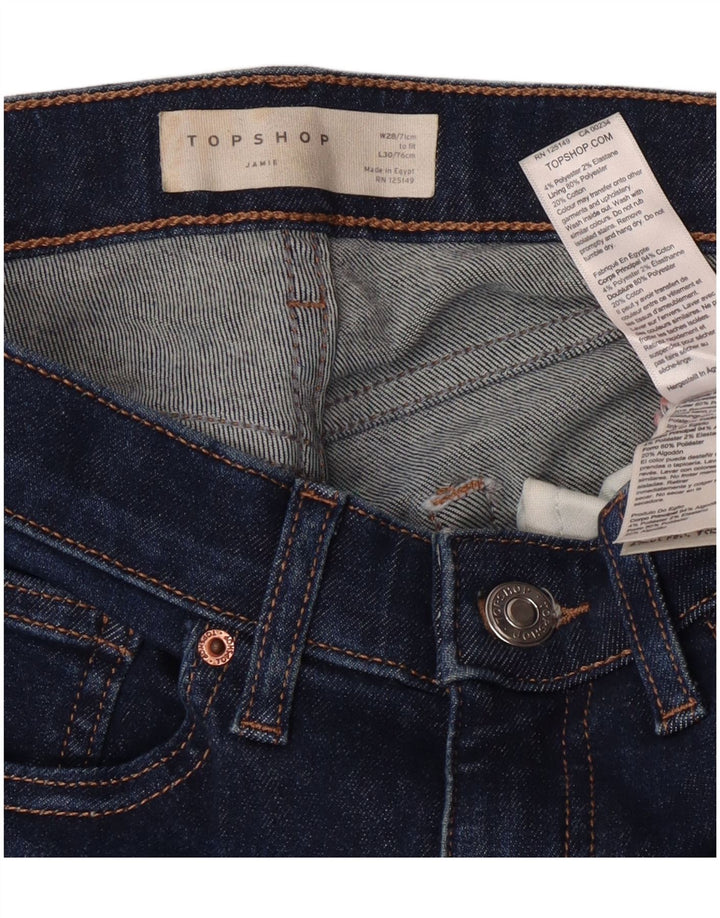 Topshop Γυναικεία Jamie Skinny Jeans W28 L25 Navy Blue Polyester