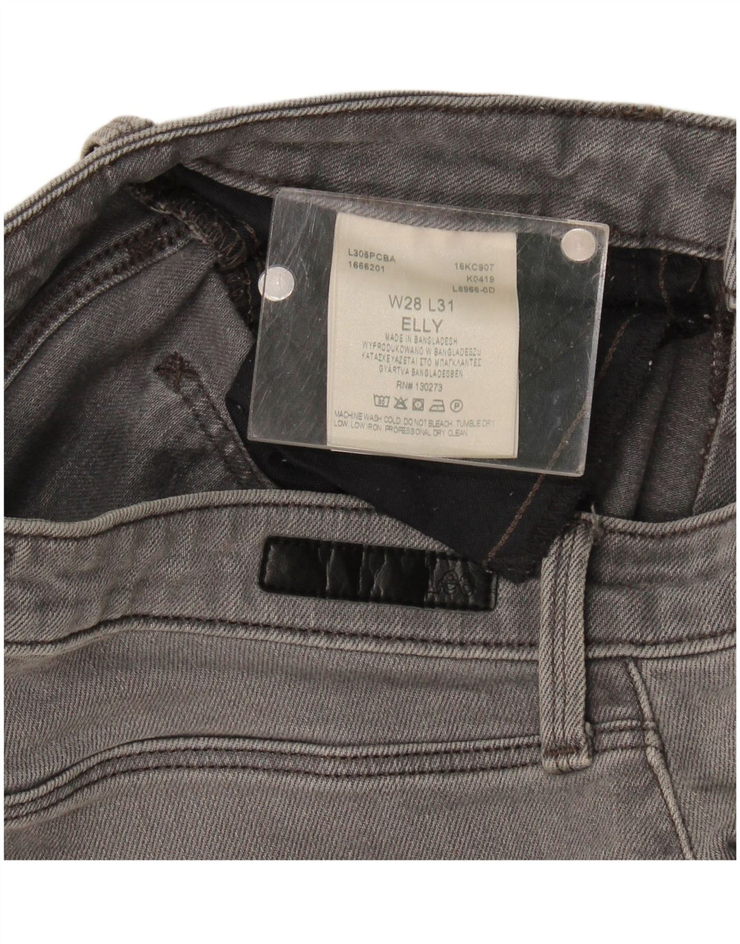 Lee Womens Elly Slim Jeans W28 L28 Γκρι βαμβακερό