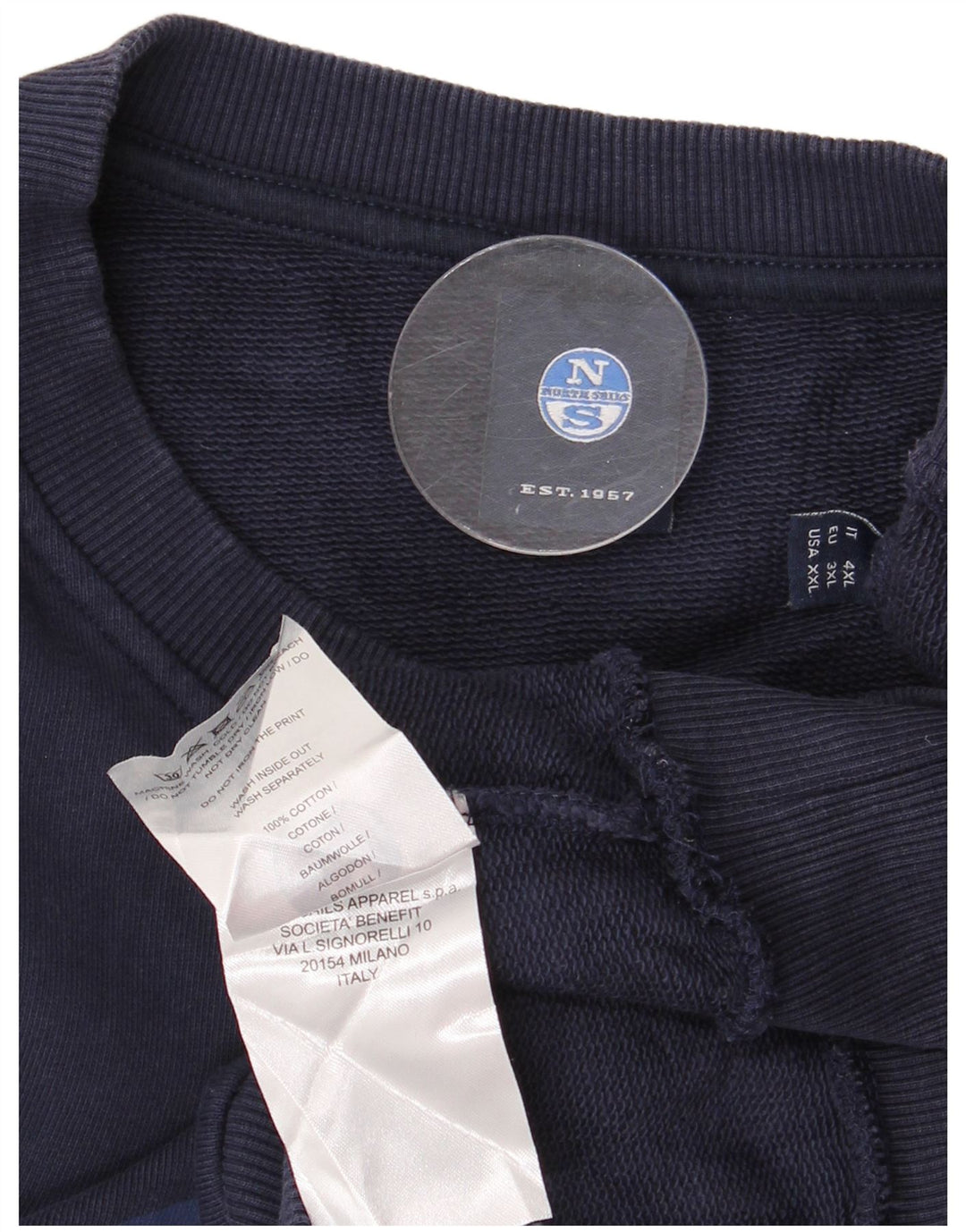 Ανδρικό γραφικό φούτερ North Sails Jumper 3XL Navy Blue Cotton