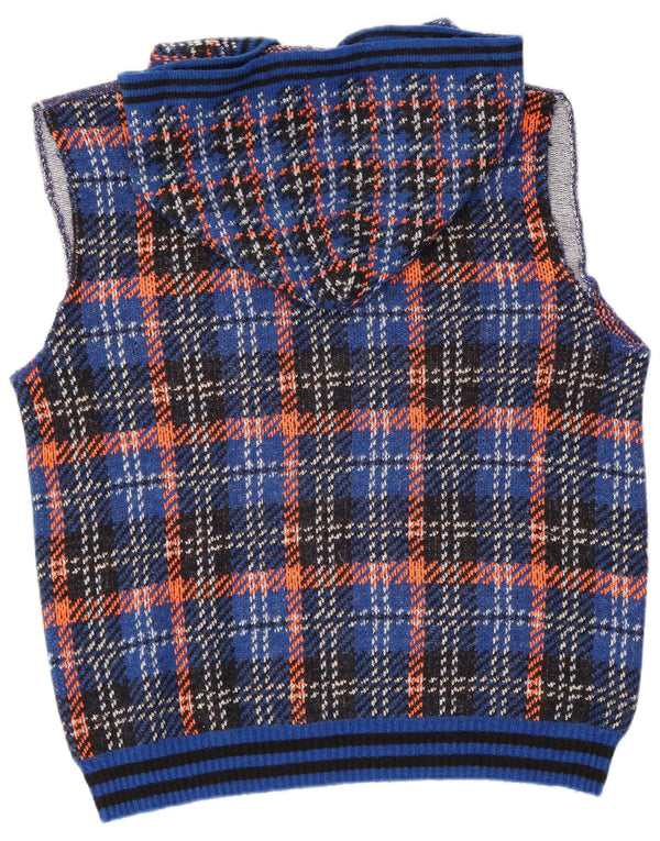 Benetton Γυναικείο γιλέκο με κουκούλα Tank Top UK 18 XL Blue Check