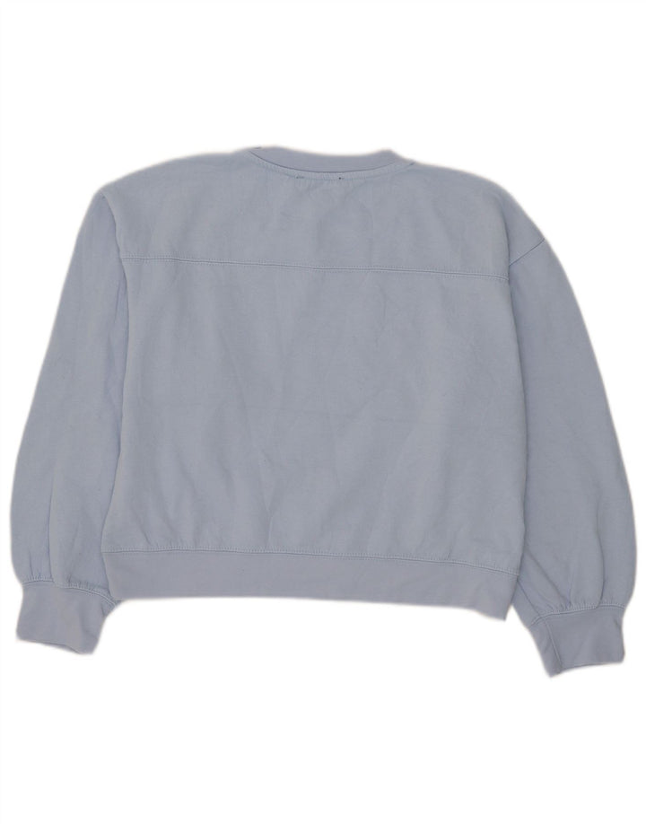 Zara Γυναικεία φούτερ Crop Jumper UK 16 Large Blue Polyester