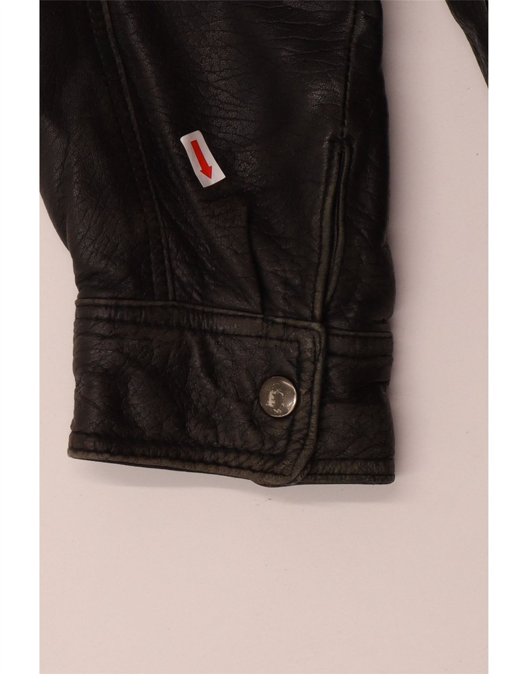 VINTAGE Ανδρικό Δερμάτινο Μπουφάν UK 40 Large Μαύρο Δερμάτινο