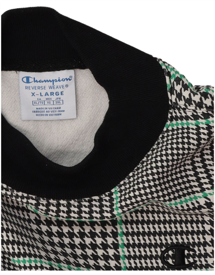 CHAMPION Γυναικεία φούτερ Crop Jumper UK 18 XL Μαύρο βαμβακερό Houndstooth