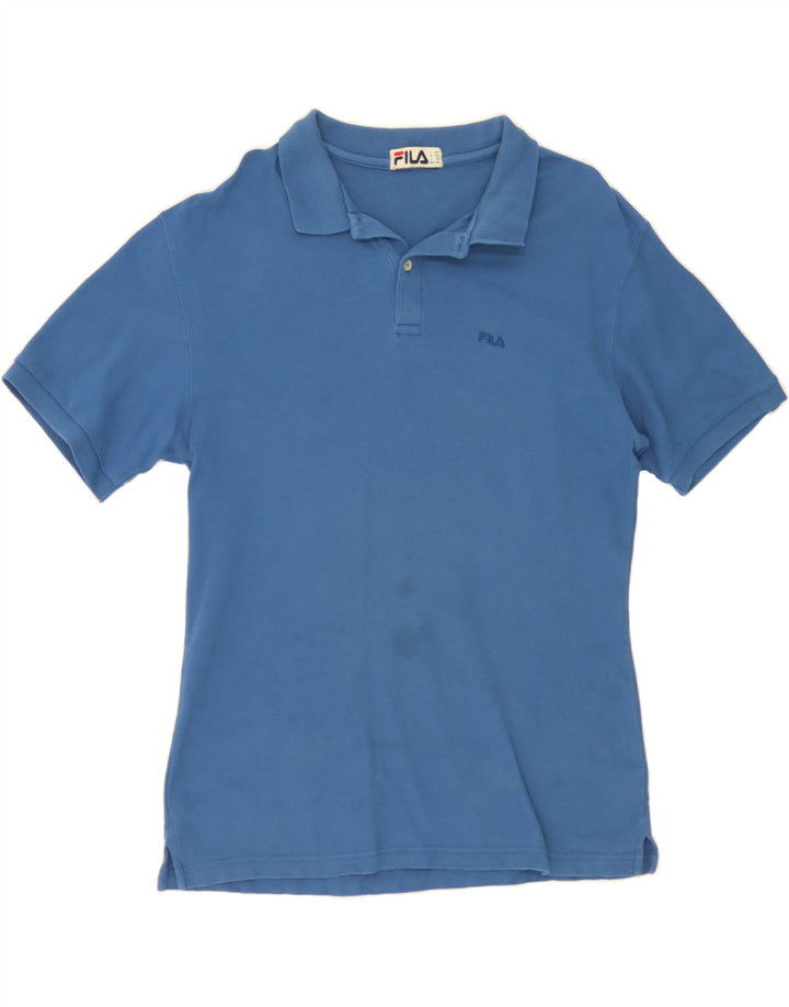 FILA Mens Polo Shirt IT 52 Large Blue Cotton Vintage Fila and Second-Hand Fila from Messina Hembry 