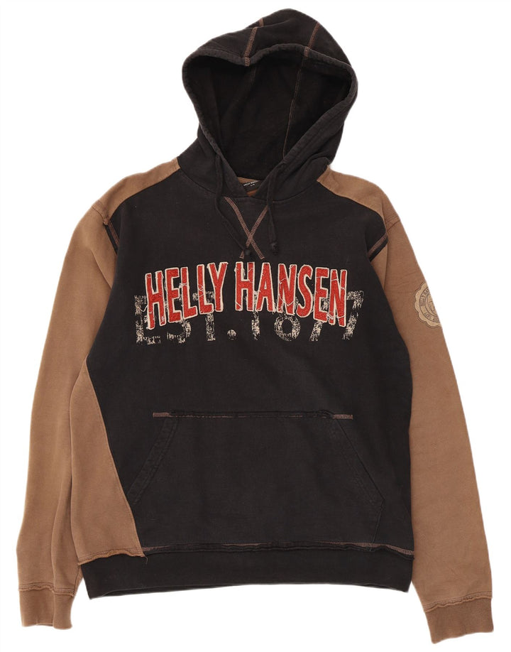 Helly Hansen Ανδρικό γραφικό κουκούλα, μεγάλο μαύρο χρώμα, βαμβακερό
