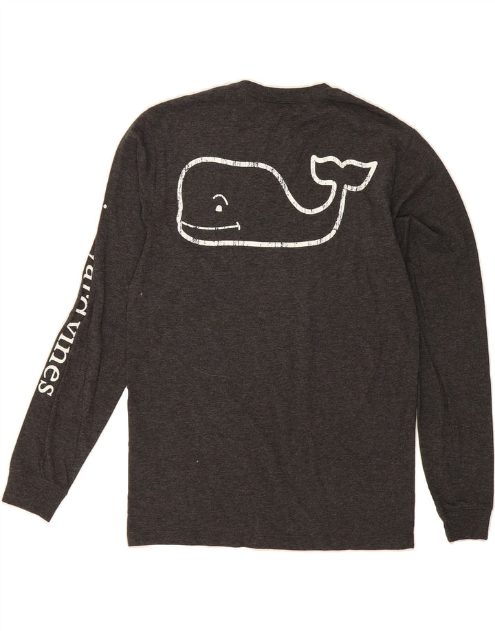 VINEYARD VINES Mens Graphic Top Long Sleeve XS Grey Cotton Vintage Vineyard Vines and Second-Hand Vineyard Vines from Messina Hembry 