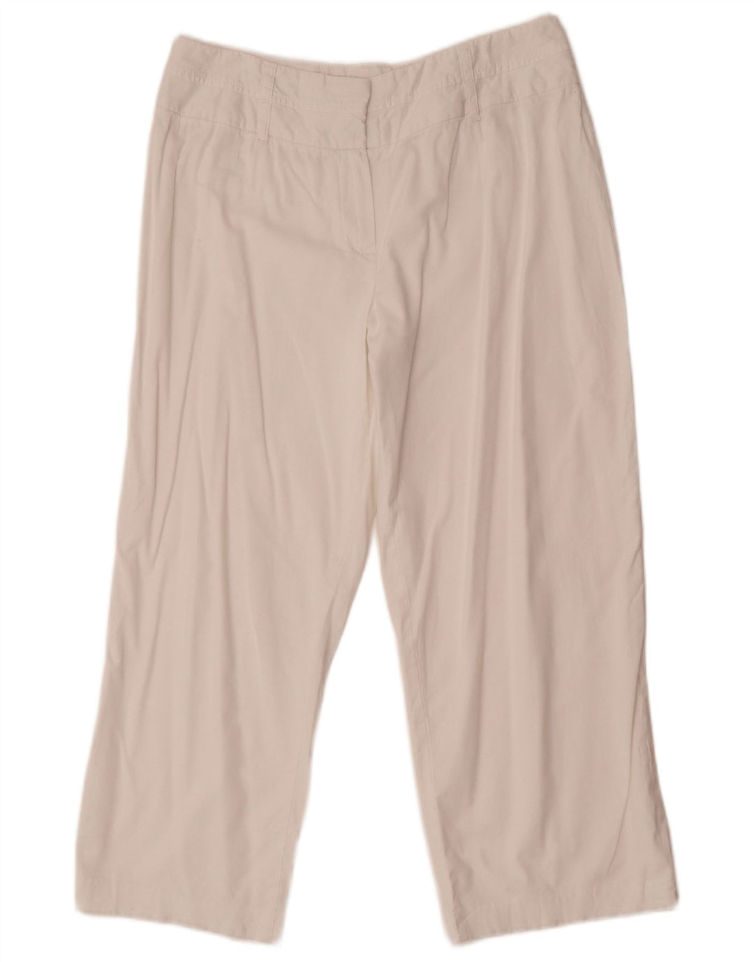 Marks & Spencer Γυναικείο ίσιο κομμένο παντελόνι UK 12 Medium W30 L24 Λευκό